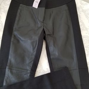 NWT Ann Taylor Faux Front Leather Pants